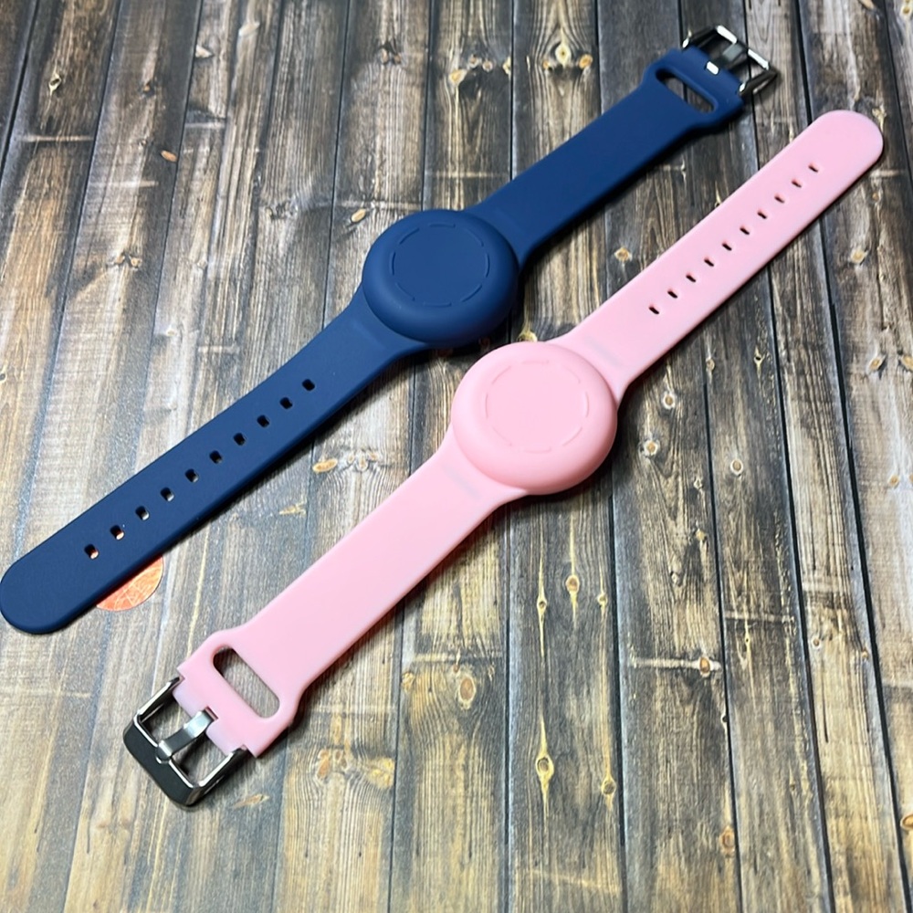 5for$10 Pink & Navy Blue Waterproof Air Tag Holder & Airtag Bracelet Hidden